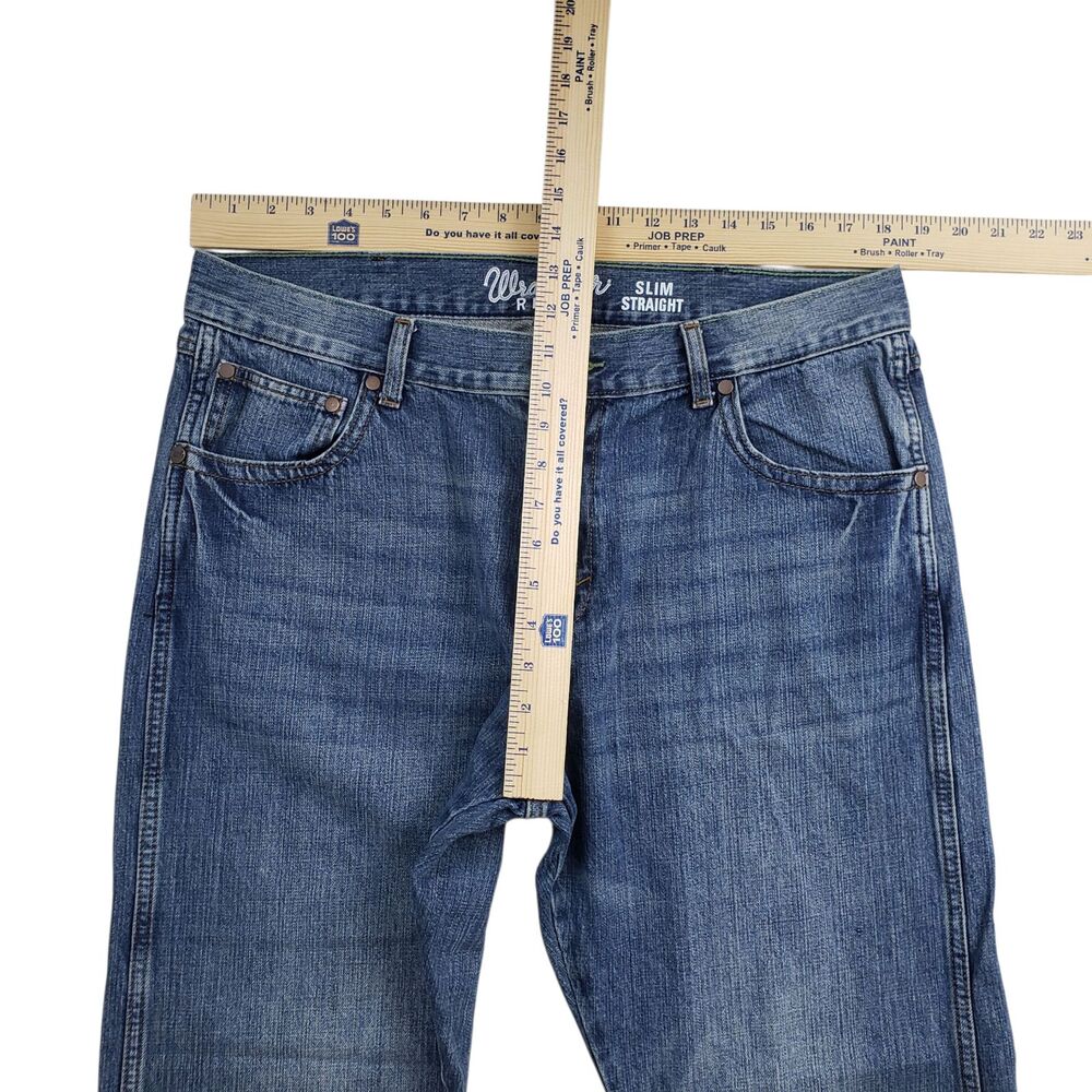 Wrangler Retro Slim Straight Mens 36x30 Denim Western Rodeo Ranch 100% Cotton - Picture 6 of 10